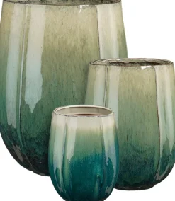 Mica Decorations bloempot Corsica kleurverloop groen D 35 H 44 cm