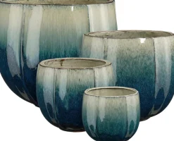 Mica Decorations bloempot Corsica kleurverloop blauw D 36 H 34 cm