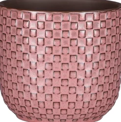 Mica Decorations bloempot Daan roze D 12 H 11 cm