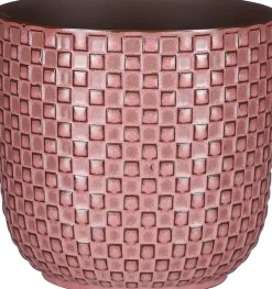 Mica Decorations bloempot Daan roze D 13,5 H 13 cm