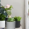 Mica Decorations bloempot Era licht grijs D 17,5 H 14,5 cm