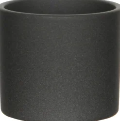 Mica Decorations bloempot Era donker grijs D 13,5 H 12,5 cm