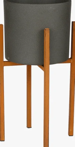 Mica Decorations bloempot Era mat donkergrijs D 28 H 26 cm