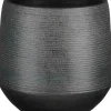 Mica Decorations bloempot Evora zwart D 19 H 18 cm