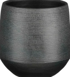 Mica Decorations bloempot Evora zwart D 19 H 18 cm