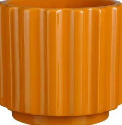 Mica Decorations bloempot Gama oranje D 22,5 H 20,5 cm