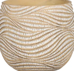 Mica Decorations bloempot Hendrick crème D 19 H 17 cm