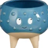 Mica Decorations bloempot kogelvis blauw 18,5 x 13,5 x 11 cm