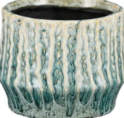 Mica Decorations bloempot Lanny blauw D 11 H 8,5 cm