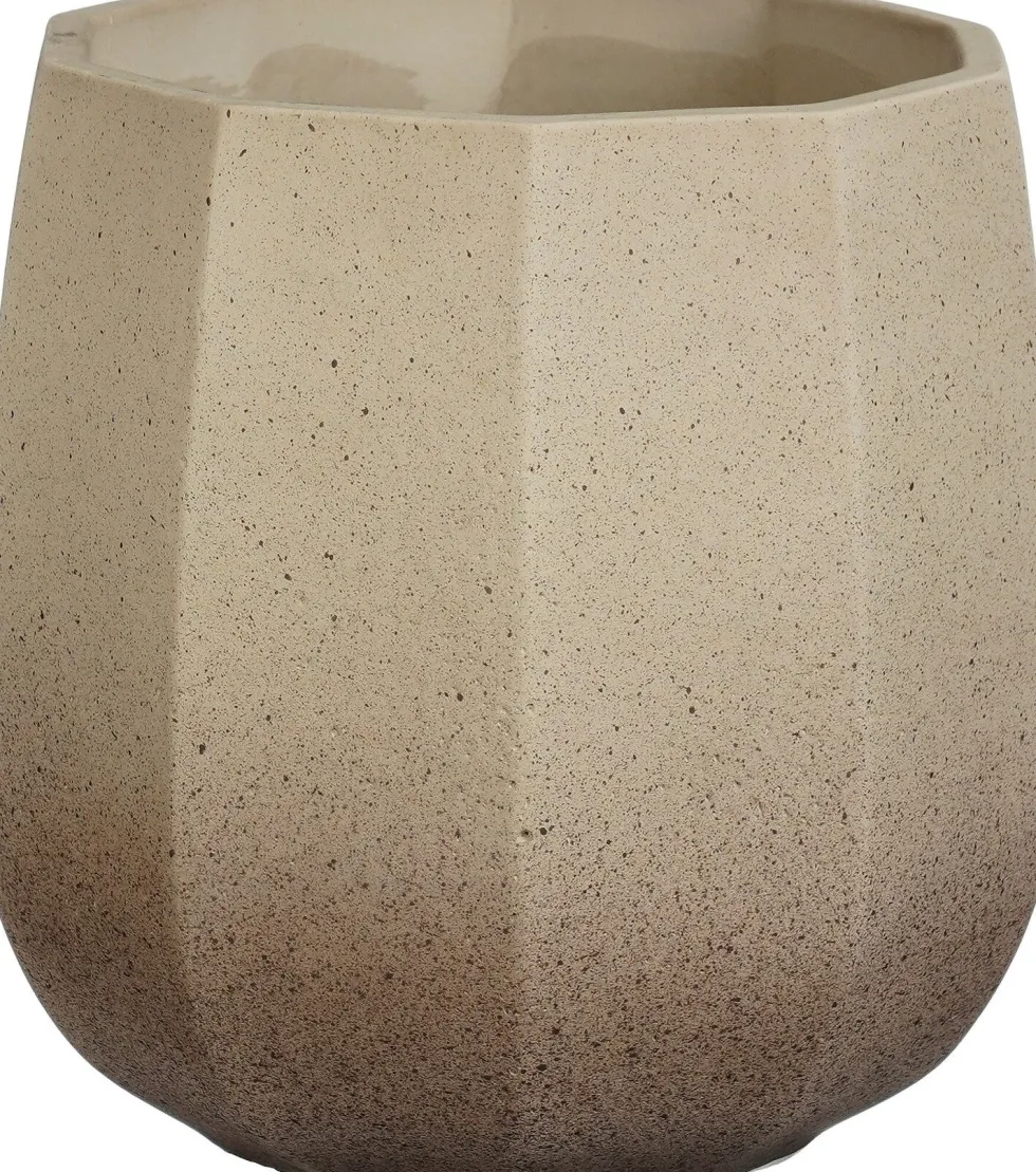 Mica Decorations bloempot Lennart taupe D 16 H 16 cm