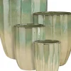 Mica Decorations bloempot Levante kleurverloop groen D 44 H 59 cm