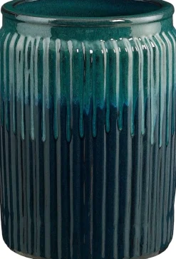 Mica Decorations bloempot Lugano blauw D 29 H 40 cm