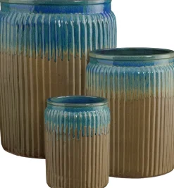 Mica Decorations bloempot Lugano bruin D 29 H 40 cm