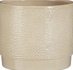 Mica Decorations bloempot Maxim beige D 11,5 H 10,5 cm