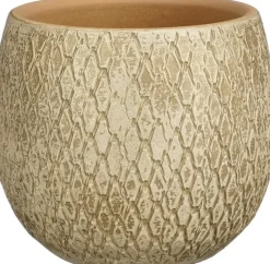 Mica Decorations bloempot Madeira crème D 16 H 16 cm