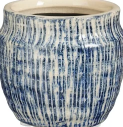 Mica Decorations bloempot Martha blauw D 8,5 H 7 cm