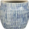 Mica Decorations bloempot Martha blauw D 14,5 H 13 cm
