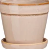 Mica Decorations bloempot met schotel Clint roze D 15 H 13 cm