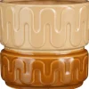 Mica Decorations bloempot Nancy bruin D 17,5 H 16 cm