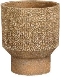 Mica Decorations bloempot op voet Bruce bruin D 35,5 H 42cm