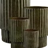 Mica Decorations bloempot op voet Sorrento groen D 29 H 44 cm