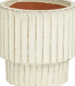 Mica Decorations bloempot op voet Sorrento crème D 45 H 44,5 cm