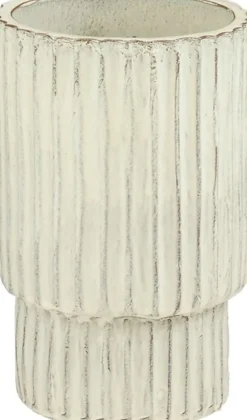 Mica Decorations bloempot op voet Sorrento crème D 36 H 54,5 cm