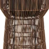 Mica Decorations bloempot op voet Peta bruin D 36 H 65 cm