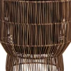 Mica Decorations bloempot op voet Peta bruin D 28 H 33 cm