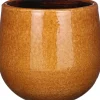 Mica Decorations bloempot Pablo geel D 14 H 12 cm