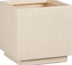 Mica Decorations bloempot Quito beige 25 x 25 x 25 cm