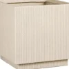 Mica Decorations bloempot Quito beige 37 x 37 x 37 cm