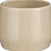 Mica Decorations bloempot Roma beige D 21,5 H 17,5 cm