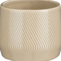 Mica Decorations bloempot Roma beige D 15,5 H 12,5 cm