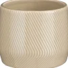 Mica Decorations bloempot Roma beige D 19,5 H 15,5 cm