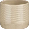 Mica Decorations bloempot Roma beige D 13,5 H 11 cm