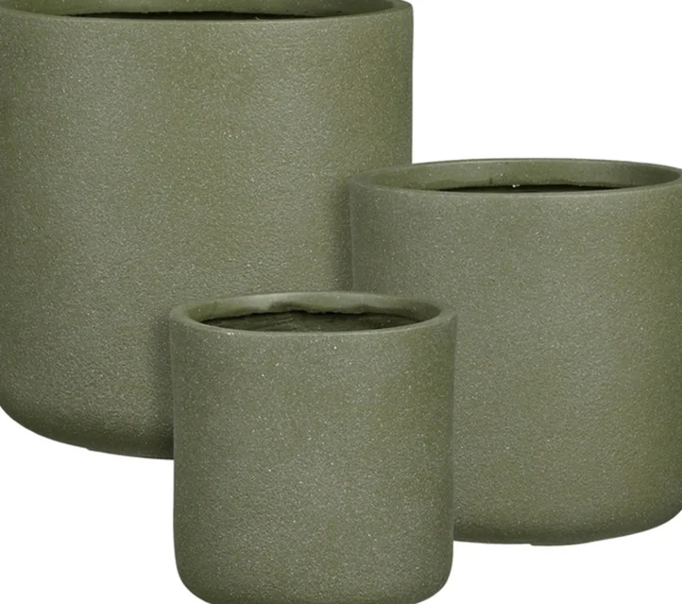 Mica Decorations bloempot Siesta groen D 37 H 37 cm