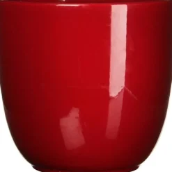 Mica Decorations bloempot Tusca rood D 13,5 H 13 cm