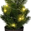 Mica Decorations decoratieboom Ivo met lampjes groen D 7,5 H 24 cm