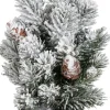 Mica Decorations decoratieboom Ivo besneeuwd dennenappel groen D 7,5 H 24 cm