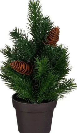 Mica Decorations decoratieboom Ivo dennenappel groen D 7,5 H 24 cm
