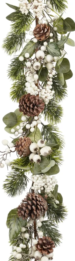 Mica Decorations guirlande Finley bessen wit 180 cm