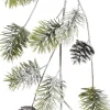Mica Decorations guirlande Garland besneeuwd dennenappel 180 cm