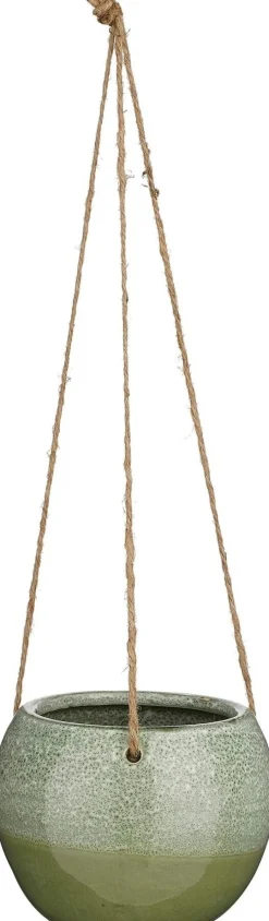 Mica Decorations hangpot Monta donkergroen D 13 H 11 cm