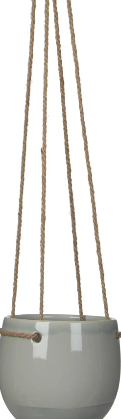 Mica Decorations hangpot Resa D 13,5 H 11,5 lichtgrijs