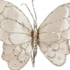 Mica Decorations kerstclip Butterfly beige 34 x 25 x 5 cm