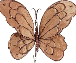 Mica Decorations kerstclip Butterfly brons 34 x 25 x 5 cm