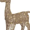 Mica Decorations kerstfiguur hert goud met verlichting 60 x 16 x 107 cm