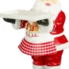 Mica Decorations kerstfiguur kerstman kok rood / wit 35 x 35,5 x 67,5 cm
