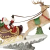 Mica Decorations kerstfiguur kerstman op slee 53 x 15 x 45 cm